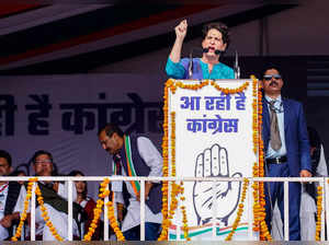 Kangra: Congress National General Secretary Priyanka Gandhi Vadra addresses duri...