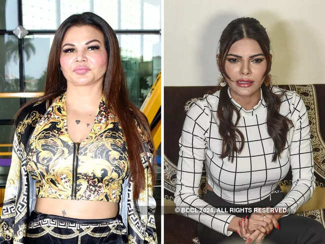 Sherlyn ​Chopra (R) has also accused Rakhi Sawant (L) of making defamatory and objectionable statements.​