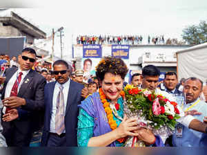 Kangra: Congress National General Secretary Priyanka Gandhi Vadra addresses duri...