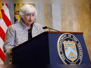 FILE PHOTO: U.S. Treasury Secretary Janet Yellen holds a news conference at the U.S. Treasury Department in Washington