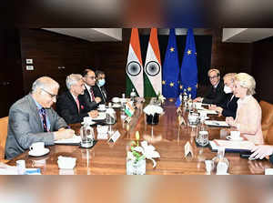 New Delhi, Apr 25 (ANI): European Commission President Ursula von der Leyen meet...