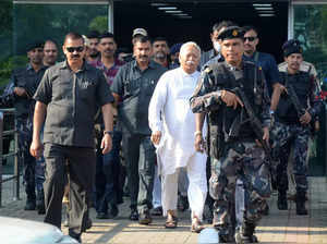 Ranchi: Rashtriya Swayamsevak Sangh (RSS) chief Mohan Bhagwat arrives at Birsa M...