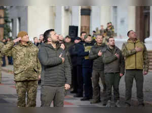 Ukrainian President Volodymyr Zelensky visits Kherson after Russian withdrawal