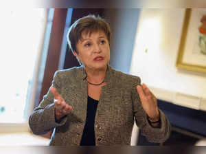 IMF Managing Director Kristalina Georgieva attends an interview, in Berlin