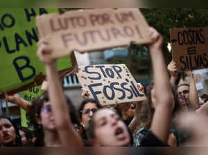 FILE PHOTO: Protest for climate change and against the use of fossil fuels in Lisbon