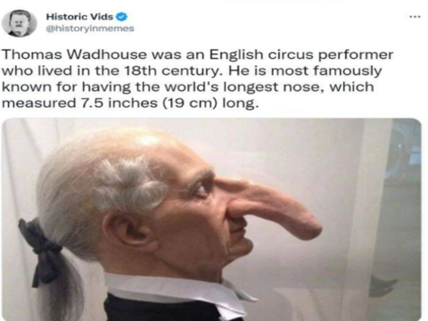 Worlds Largest Nose  The Internet Goes Crazy After a Wax Statue of a  British Man with the Longest Nose in the World  The Economic Times