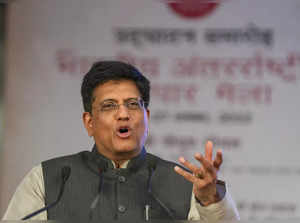 New Delhi: Union Minister of Commerce and Industry Piyush Goyal speaks during in...