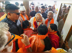 Ahmedabad: Gujarat Chief Minister Bhupendra Patel arrives at Ghatlodiya constitu...