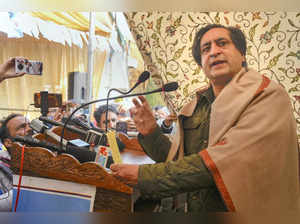 Srinagar: Newly-elected People's Conference President Sajad Gani Lone addresses ...