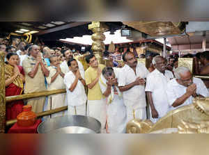 Sabarimala (Kerala), Nov 16 (ANI): Devotees arrive at  Sabarimala temple after i...