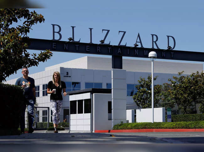 FILE PHOTO: The entrance to the Activision Blizzard Inc. campus is shown in Irvine, California