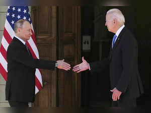 Geneva: FILE - President Joe Biden and Russian President Vladimir Putin, arrive ...