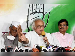 Patna, Nov 13 (ANI): Congress leader Jairam Ramesh addresses a press conference ...