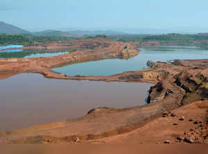 FILE PHOTO: A general view shows the open pit of Sesa Sterlite iron ore mine in Codli village in Goa