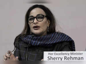 Sherry Rehman, minister of climate change for Pakistan, attends a news conferenc...