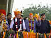 Delhi MCD Elections 2022: BJP leader Rajnath Singh holds ‘Vijay Sankalp’ roadshow in Uttam Nagar