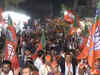 MCD Elections 2022: BJP President JP Nadda holds roadshow in Delhi's Sangam Vihar
