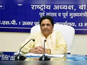 Lucknow : BSP Chief Mayawati participating in the one day meeting of the party's state office in Lucknow on Saturday, October 22, 2022. (Photo:IANS/Twitter)