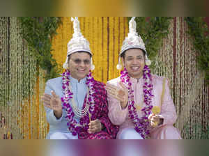 Gay couple Supriyo Chakraborty and Abhay Dang