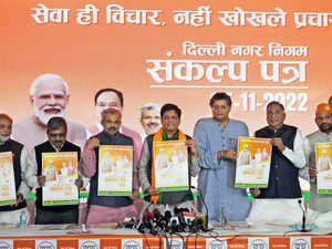 BJP releases party manifesto 'Sankalp Patra' for Delhi MCD polls