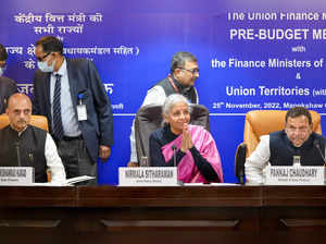 New Delhi: Union Finance Minister Nirmala Sitharaman during her Pre-Budget Meeti...