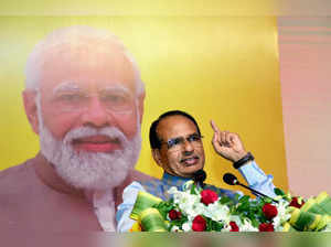 Bhopal: Madhya Pradesh Chief Minister Shivraj Singh Chouhan addresses on the bir...