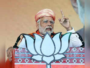 Palitana_ Prime Minister Narendra Modi addresses during an election public meeting in Palitana, Gujarat on Monday, November 28, 2022. (Photo_ Twitter).
