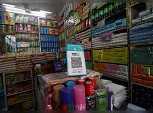 FILE PHOTO: Paytm QR code is seen at a grocery shop in Mumbai
