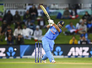 India's Rishabh Pant bats during the T20 cricket international between India and...