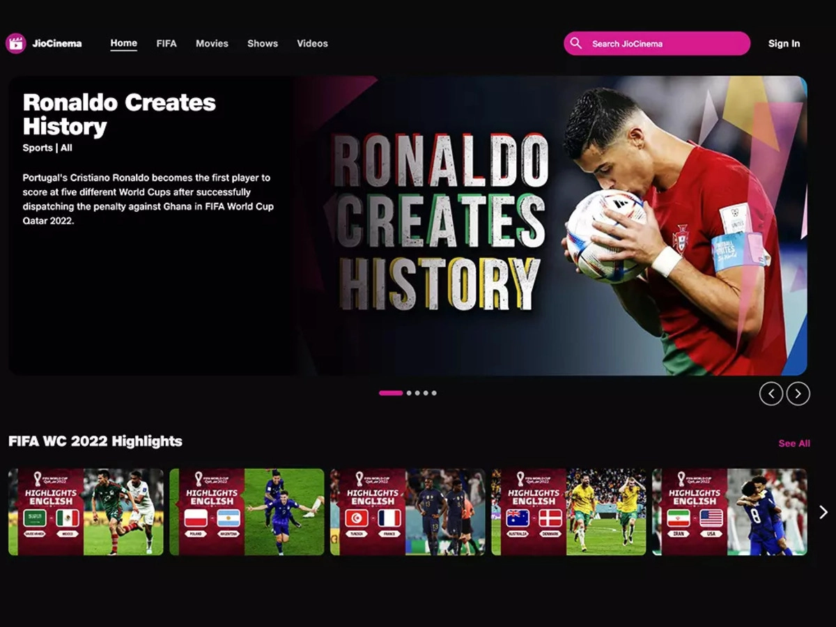 Jio Cinema: FIFA World Cup 2022: How JioCinema is manoeuvring its live  streaming game after a fumble - The Economic Times