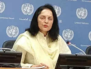 India's Permanent Representative Ruchira Kamboj addresses a news conference at the United Nations in New York on Thursday, December 1, 20922, after assuming the presidency of the Security Council. (Photo: Arul Louis/IANS)