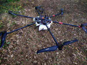 Amritsar: A drone after it was gunned down by Border Security Force (BSF) along ...