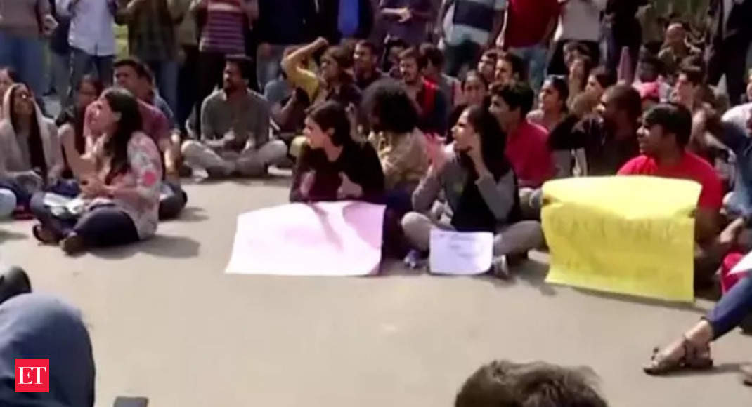 Watch: Hyderabad Central University students protest against Professor for molesting foreign student