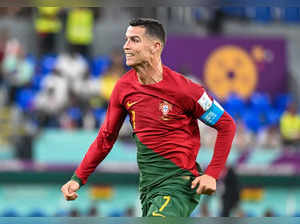 Doha: Portugal's Cristiano Ronaldo in action during the World Cup group H soccer match between Portugal and Ghana, at the Stadium 974 in Doha, Qatar, Thursday, Nov. 24, 2022.(Photo:Suman Chattopadhyay/IANS/Image Solution)