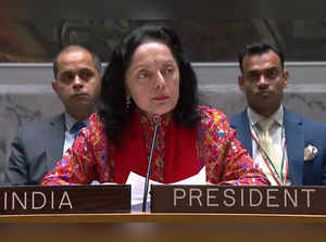India's Permanent Representative Ruchira Kamboj presides over the United Nations Security Council meeting on Ukraine on Tuesday, December 6,2022. (Photo Source: UN)