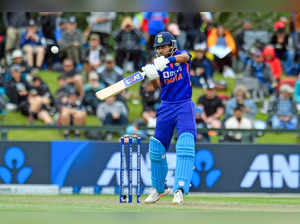 Christchurch, Nov 30 (ANI): India's Shreyas Iyer plays a shot during the 3rd ODI...