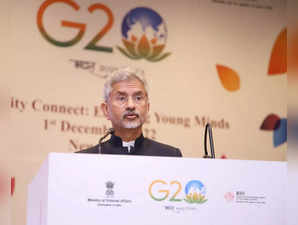 New Delhi: Union Minister for External Affairs, Dr. S. Jaishankar addresses at the G20 University Connect program, in New Delhi on Thursday, December 01, 2022. (Photo: PIB/IANS)