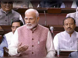 New Delhi: Prime Minister Narendra Modi speaks in Rajya Sabha on the first day of Winter Session of Parliament, in New Delhi on Wednesday, December 07, 2022. (Photo: Rajya Sabha/IANS)
