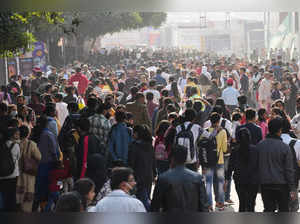 New Delhi: Crowd of visitors on the last day of the India International Trade Fa...
