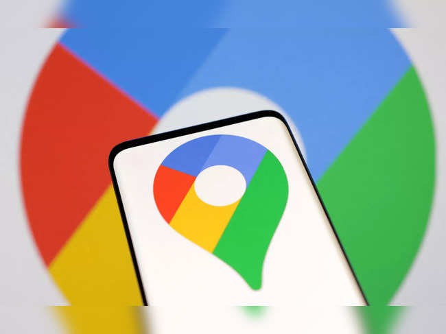 Illustration shows Google Maps app logo