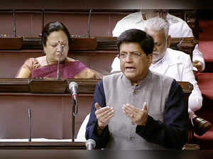 New Delhi, Dec 09 (ANI): Leader of House in Rajya Sabha Piyush Goyal speaks duri...