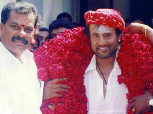 Rajinikanth with Baba's art director GK