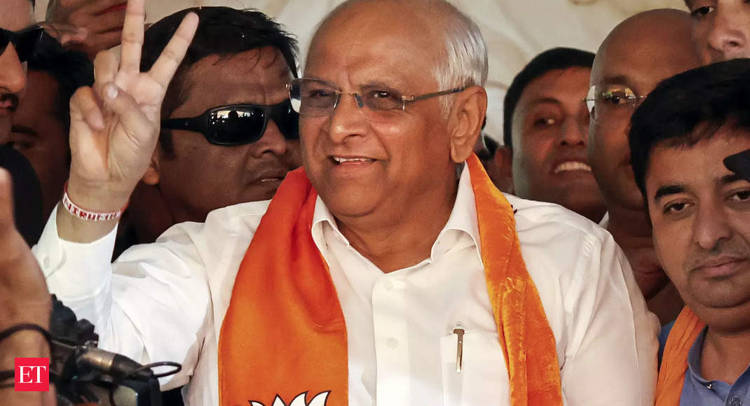 Gujarat results: Bhupendra Patel meets Gujarat governor, stakes claim to form government