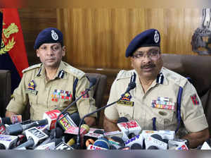 J&K Director General of Police (DGP) Dilbag Singh and ADGP Mukesh Singh