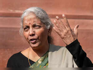 Finance Minister Nirmala Sitharaman at Parliament complex