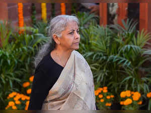 New Delhi: Union Finance Minister Nirmala Sitharaman during a tribute ceremony t...