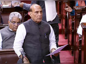 New Delhi: Union Defence Minister Rajnath Singh speaks in the Rajya Sabha during the winter session of the Parliament, in New Delhi on Tuesday, December 13, 2022. (Photo: Rajya Sabha/IANS)