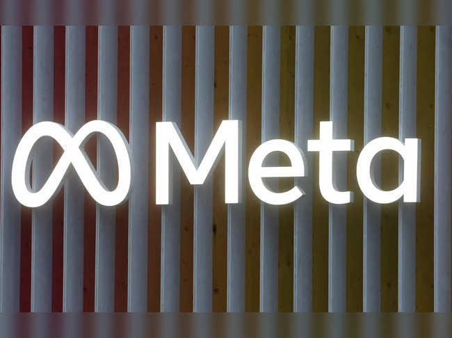 FILE PHOTO: Logo of Meta Platforms is seen in Davos