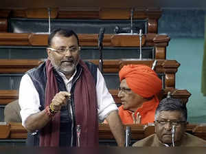 New Delhi, Dec 09 (ANI): Bharatiya Janata Party (BJP) MP Nishikant Dubey speaks ...