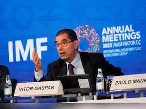 FILE PHOTO: IMF Director of Fiscal Policy Vitor Gaspar answers a reporter's question at the headquarters of the International Monetary Fund in Washington